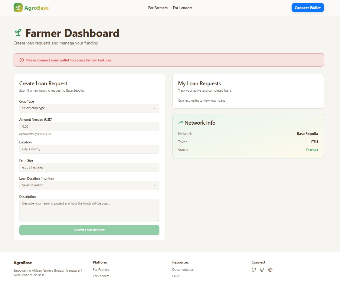 AgroBase on-chain metrics and stats